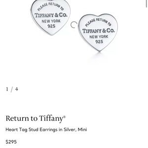 Tiffany & Co. Silver Heart Tag Earrings